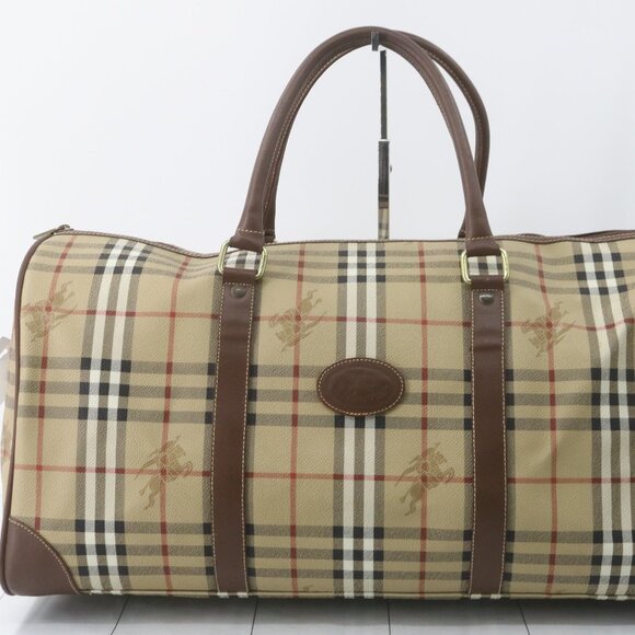 Burberry Handbags - Burberry HaymarkeT Beige Travel Bag